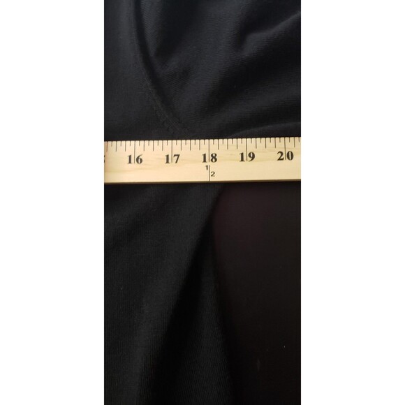 Eileen Fisher Sweater M Black 100% Merino Wool Long Sleeve Pullover Knit Casual - Picture 6 of 7